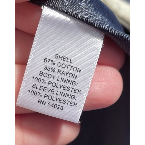 womens banana republic blazer SIZE 8 navy white - Picture 8 of 9